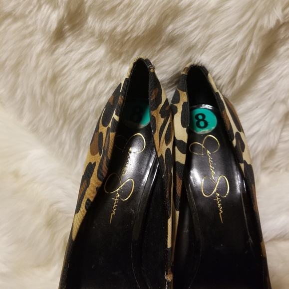 Jessica Simpson Cheetah Peep-Toe Pumps - Picture 3 of 4